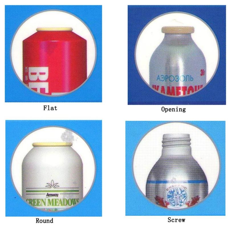 Clear Lacquer Necked-in 65*158 Empty Metal Tinplate Aerosol Can Tin Aerosol Can Spray Actuator Valve
