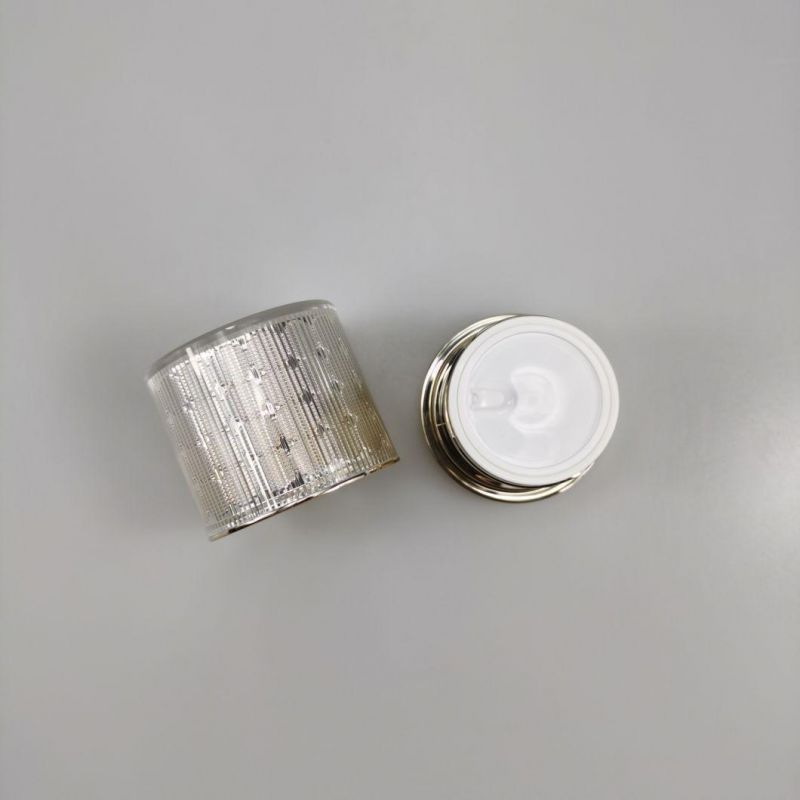 Manufacturer 50g Golden Unique Cosmetic Packaging Cream Bottle Acrylic Plastic Jar