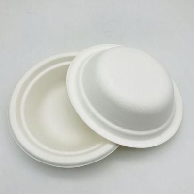 100% Compostable White Sugarcane Bowl