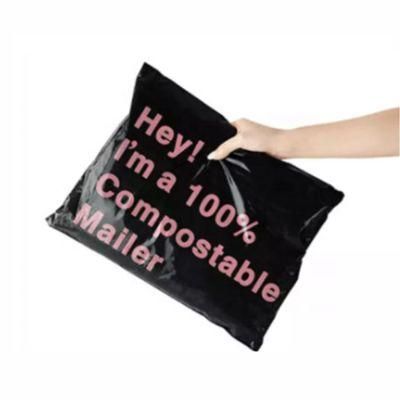 Courier Bag Matte Black Compost Mail Mailing Bags Holographic Postage Flyer