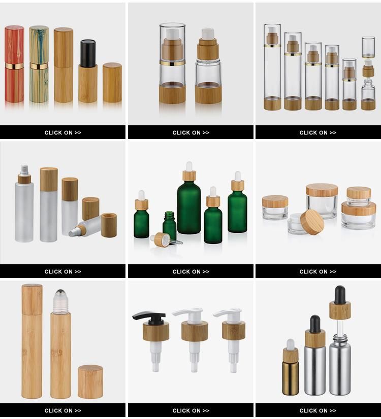 Manufacturer Make up Parts Bamboo Lid Bottle Painting Color on Cap