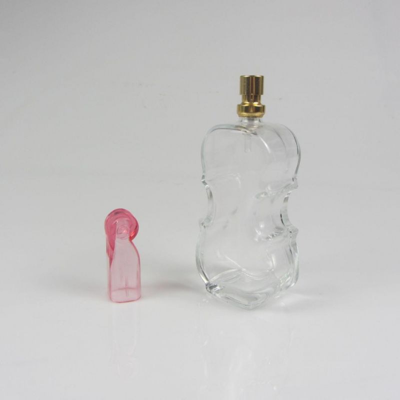Unique Guitar Shaped Empty Glass Bottle for Perfume