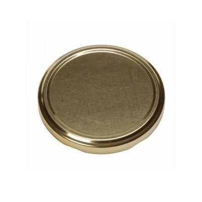 Food Grade Tinplate Customization 63mm 82mm Golden Lug Cap for Food Glass Jar