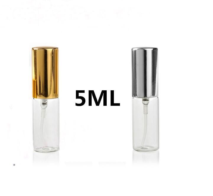 5ml 10ml Sample Glass Perfume Bottle Transparent Glass Spray Bottle Thin Glass Tube Travel Vials