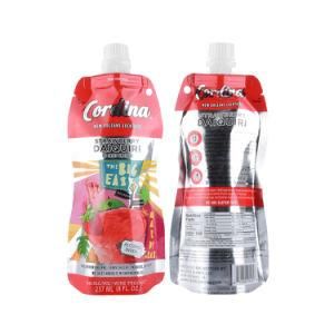 Factory Customize Size Logo Printed Stand up Pouches with Corner Spout Fruit Juice Water Drink Packaging Bag