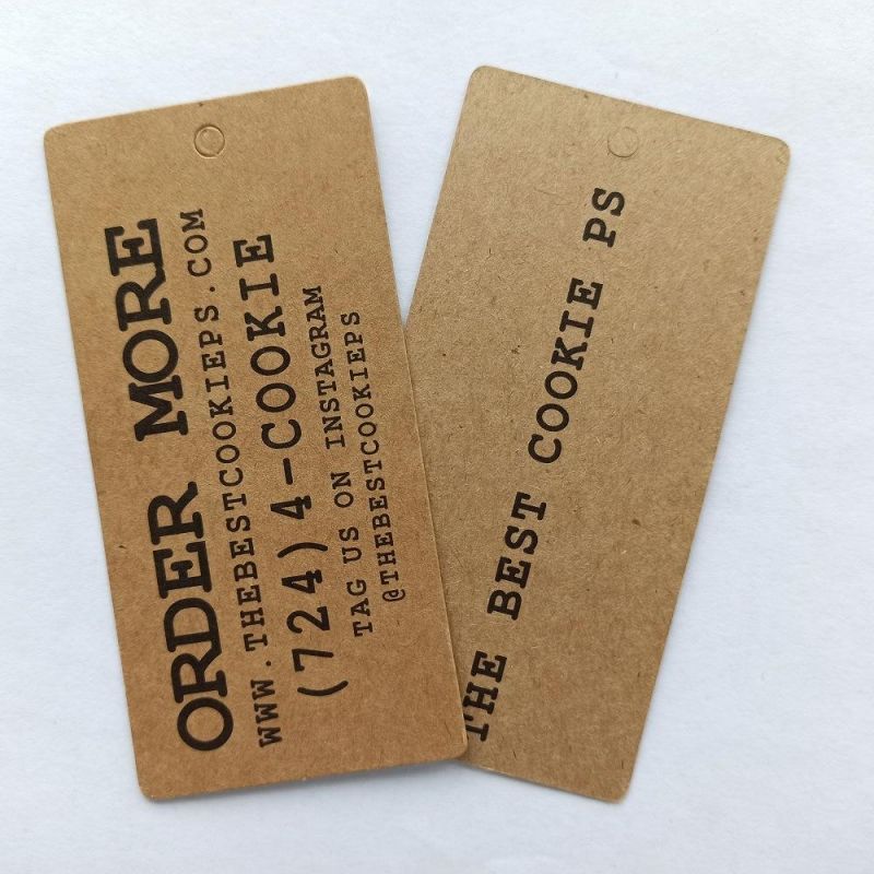 Wholesale Custom Brown Kraft Paper Tag Cardboard Kraft Hang Tags for Clothing