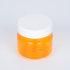 Empty Plastic Skincare Packaging 250ml Orange Cosmetic Body Scrub Cream Jar