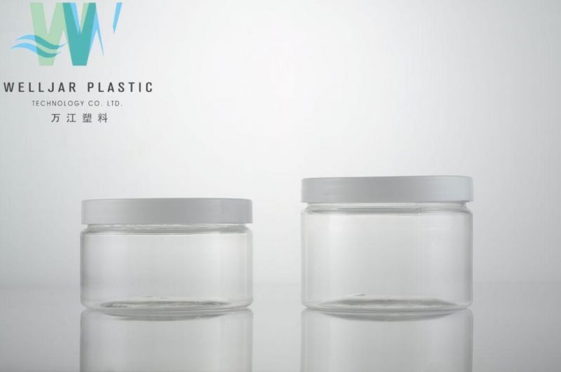 Cosmetic Container 300ml Lotion Pet Plastic Jar with PP Cap