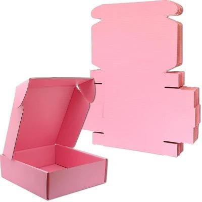 Custom Logo Folded Corrugated Paper Shoe Box Coated Printed Medium Size in Stock Shipping Packaging Paper Box