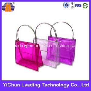 Transparent PVC Plastic Reclosable Gusset Packaging Loop Handle Bag