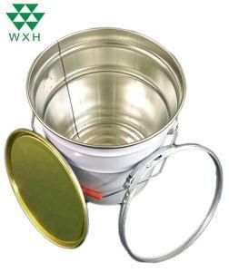 20 Liter Solvent Tin Pail Metal Bucket with Lock Ring Lid