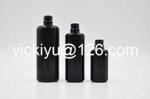 30ml, 50ml 100ml High Quality Black Glass Lotion Bottles, Serum Glass Bottles with Pump/Dropper