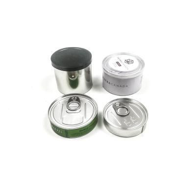 100ml 3.5g Self-Seal Press It Tin Cans Cannaburst Tin Jars Containers with Stickers Labels