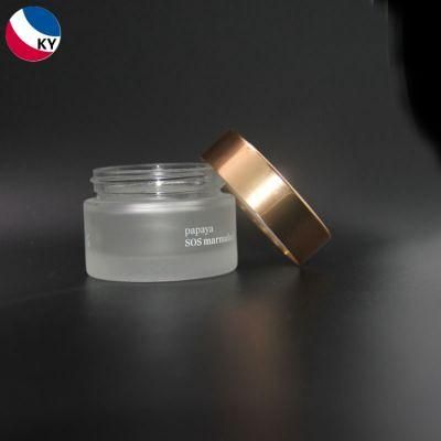 30g 1oz Matte Frosted Transparent Glass Jar for Face Cream Cosmetic