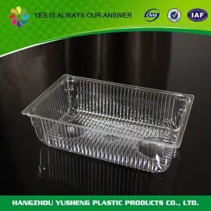 China Supplier Rectangular Disposable Plastic Fresh Vegetable Tray