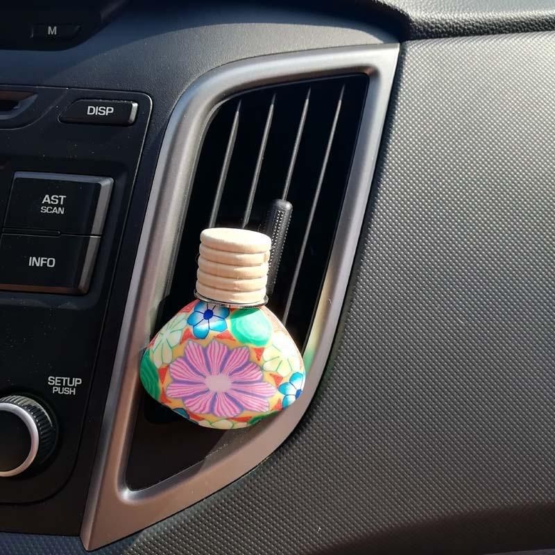 8ml Car Perfume Bottle Mini Polymer Clay Car Vent Bottle 12ml Car Diffuser Bottle