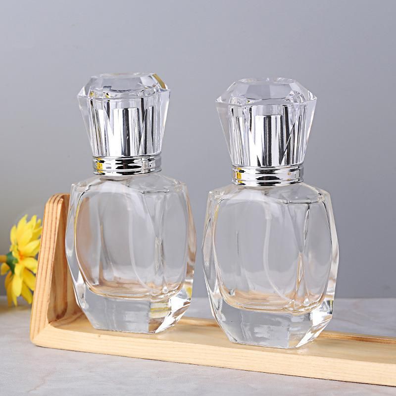 30ml Vintage Glass Empty Spray Bottle Wedding Gifts Car Decor Crystal Transparent Flint Perfume Bottle