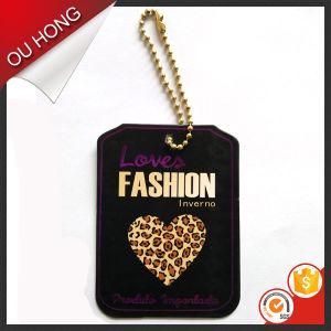 New Fancy Heart Shape Logo Kids Hang Tag with Ball Cord