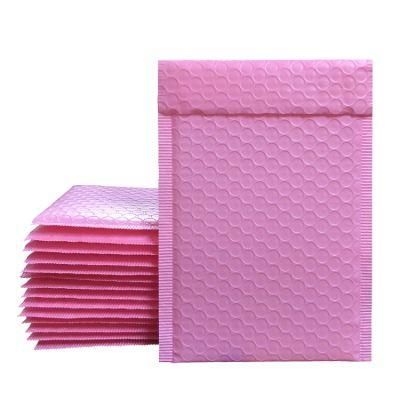 Custom Printed Glamour Postage Poly Envelope Shipping Bags Sakura Pink Holographic Bubble Mailers