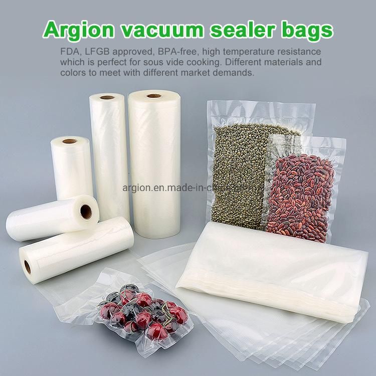 PA PE Embossed Smooth Food Packaging Plastic Vacuum Bag Roll with Customizated Size