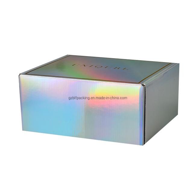 Custom Design Holographic Color Printing Corrugated Packaging Box Hair Paper Box Shoe Box