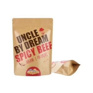 Custom Factory Wholesale Kraft Paper Food Safe Zipper Ziplock Plastic Bag for Cookies Packaging