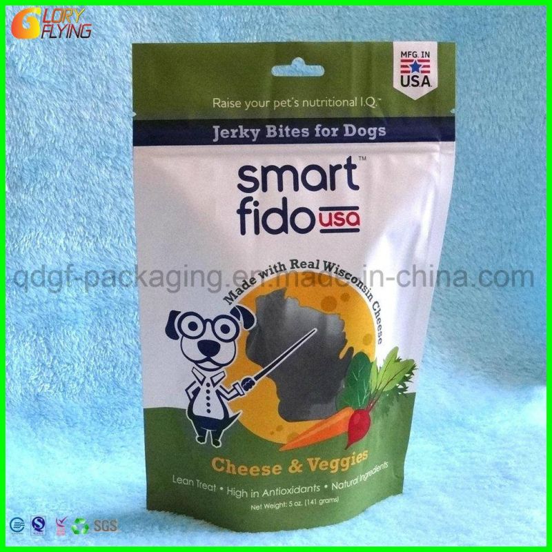 Dog Food Bag with Zipper and Hanger Hole/Small Pet Food Pouch