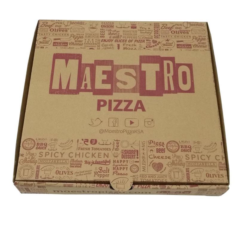 Eco-Friendly Cheap China Suppliers Brown Craft Pizza Box Plain Box