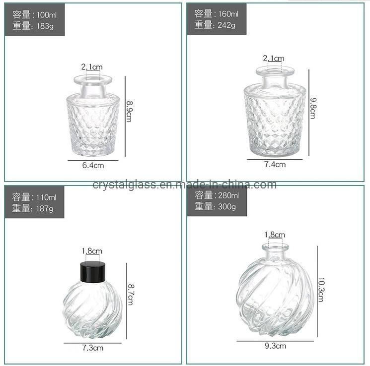 Home Decorative Fragrance Aromatherapy Luxury Reed Diffusers with Glass Bottle