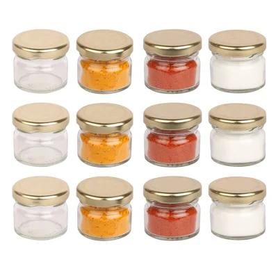Baby Food Mini Round Glass Honey Jam Container Package Glass Jar 30ml with Sealing Lid