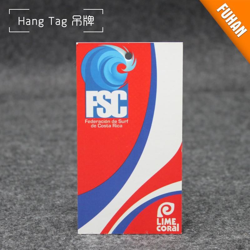 Manufacturer Custom Cmyk Printed Garment Hang Tag