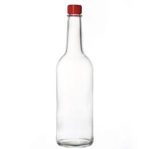 Glass Bottle Suppliers Customize Transparent Screw Top 720ml Wine Glass Bottle with Lids