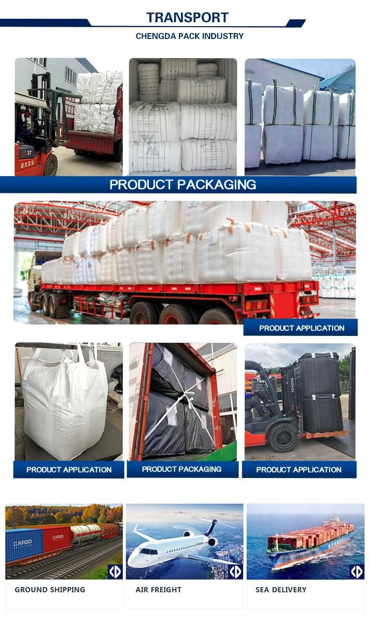 FIBC Bulk Big Plastic Bags Jumbo Packing Construction Sand 1000kg PP Woven Bags