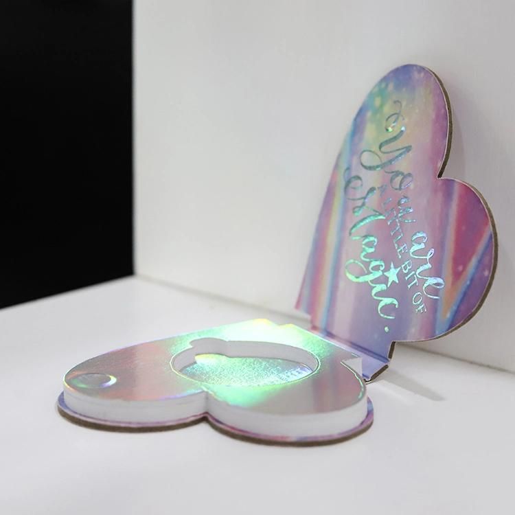 Firstsail Holographic Heart Shaped Single Pan Private Label High Pigment Empty Magnetic Eyeshadow Palette