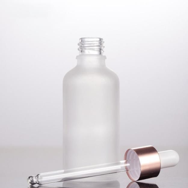 20ml 30ml 40ml 50ml 60ml 100ml Essential Oil Frost Dropper Glass Cylender Serum Bottle Pump