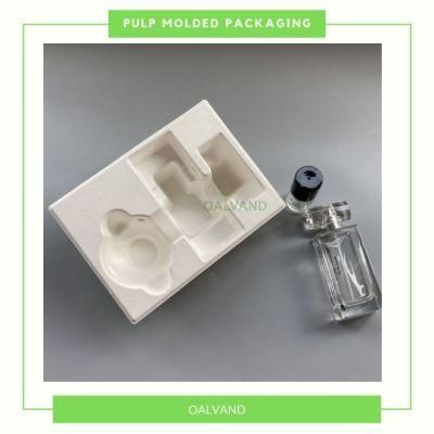 Customized Disposable Sugarcane Bagasse Pulp Molded Cosmetic Lining Tray