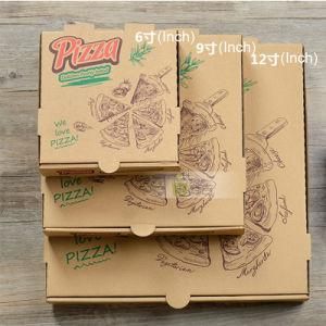 Food Grade Disposable Custom Printed Brown Fast Food Container Sandwich Pizza Kraft Takeaway Paper Box