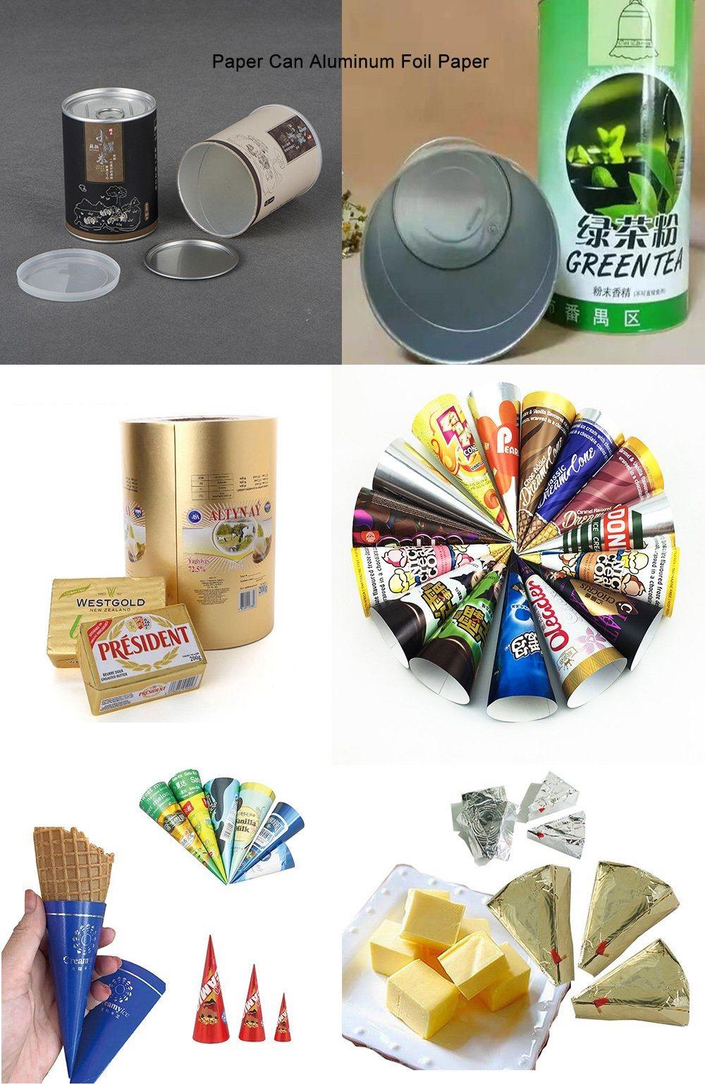 Custom Butter Cone Sleeves Ice Cream Wrapping Food Packaging Aluminium Foil Paper