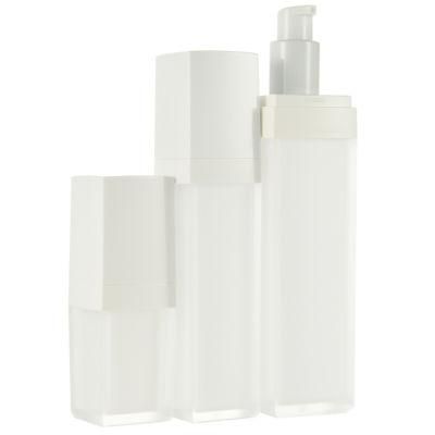 Luxury Airless Bottle Square 15ml 30ml 50ml 100ml Square Lotion Bottle Airless Square Cosmetic Bottle