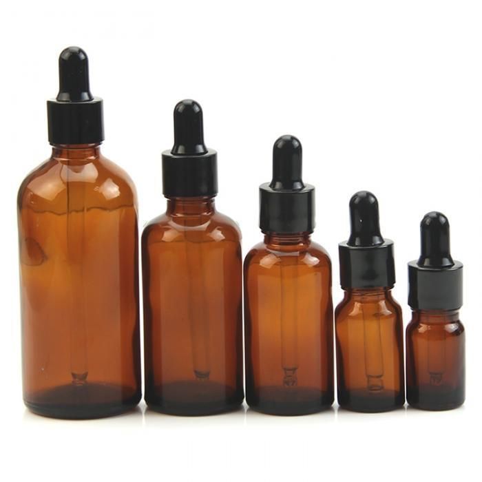 5-100ml Reagent Eye Dropper Drop Amber Glass Aromatherapy Liquid Pipette Bottle Refillable Bottles