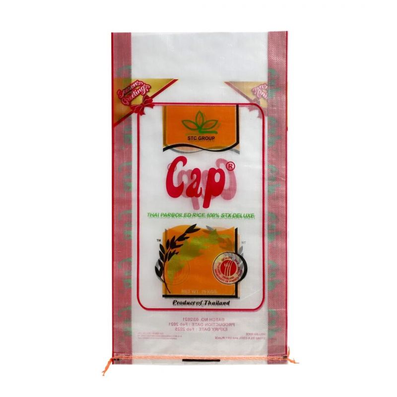 SGS CE FDA OEM 25kg 50kg Plastic BOPP Laminated Coated Printed Packaging Grain Millet Rice Food Flour Fertilizer Seed Feed Seafood Transparent PP Woven Bag