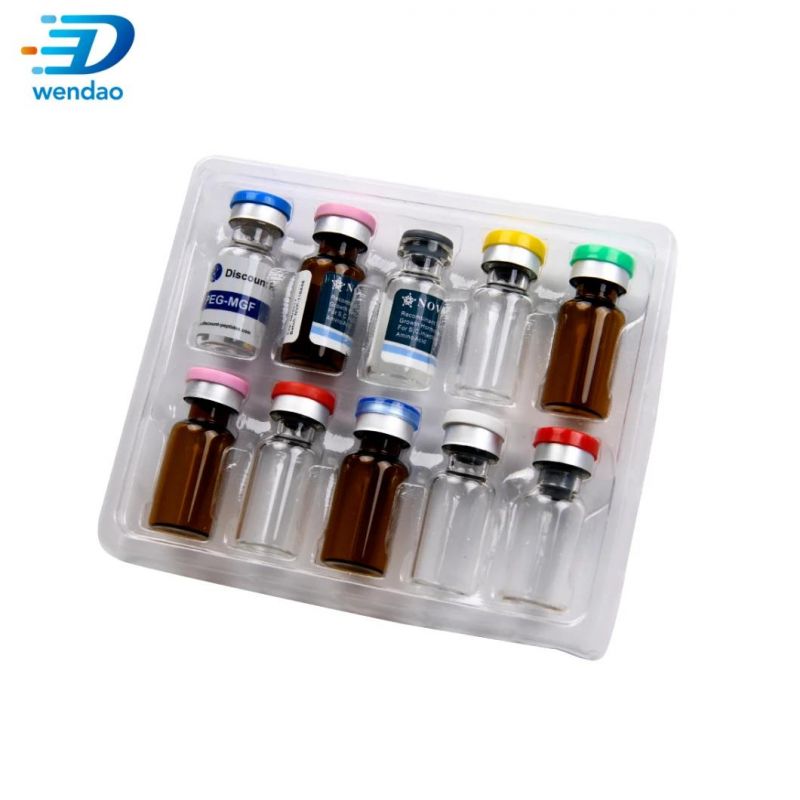 Pet Clear Ampoule Tray for 2ml, 3ml, 5ml, 10ml Vial Plastic Packing Tray Medical Disposable Tray