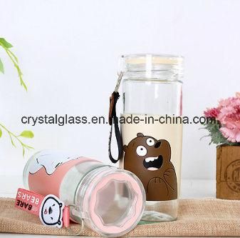 OEM Glass Bottle with We Bare Bears Cover