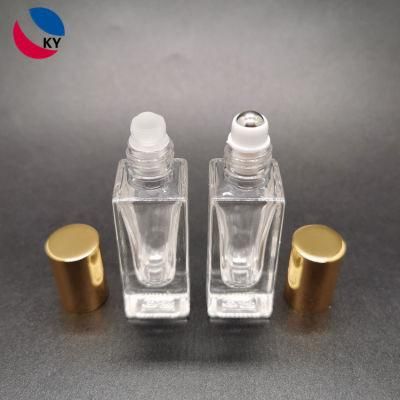 5ml Transparent Refillable Glass Essential Oil Roll on Bottle with Stainless Steel Roller Ball