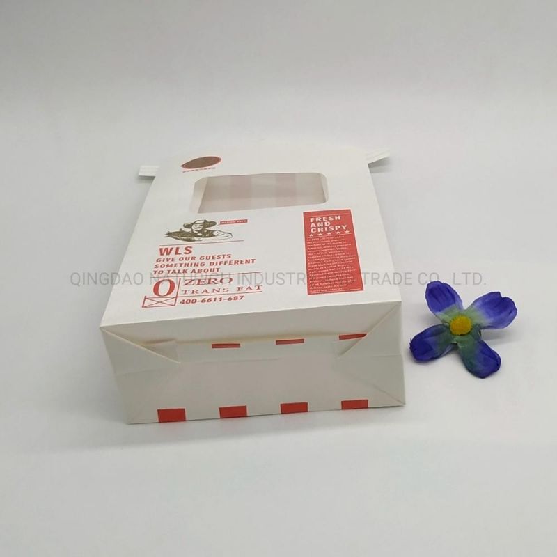 Square Bottom Food Delivery Paper Bag /Saquitos De Papel Kraft
