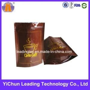 Coffee Stand up Aluminum Zipper Plastic Packing Bag with Valve