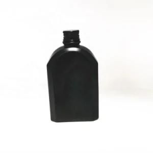 High Quality Empty Matte Black Glass Bottle 100ml 200ml 250ml 350ml 500ml Flat Shape Ice Cold Brew Coffee Bottle with Custom Logo Printed