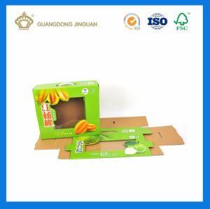 High Quality Fruit Packaging Shipping Box with Plastic Handle (Strong E flute Corrugated Box)