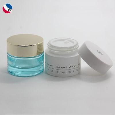 Hot Sale Luxury Matte White 15g 15ml Eye Cream Cosmetic Glass Jar Thick Wall