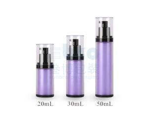 Purple PP Inner Double Wall Airless Lotion Pump Bottle Cosmetic Packaging
